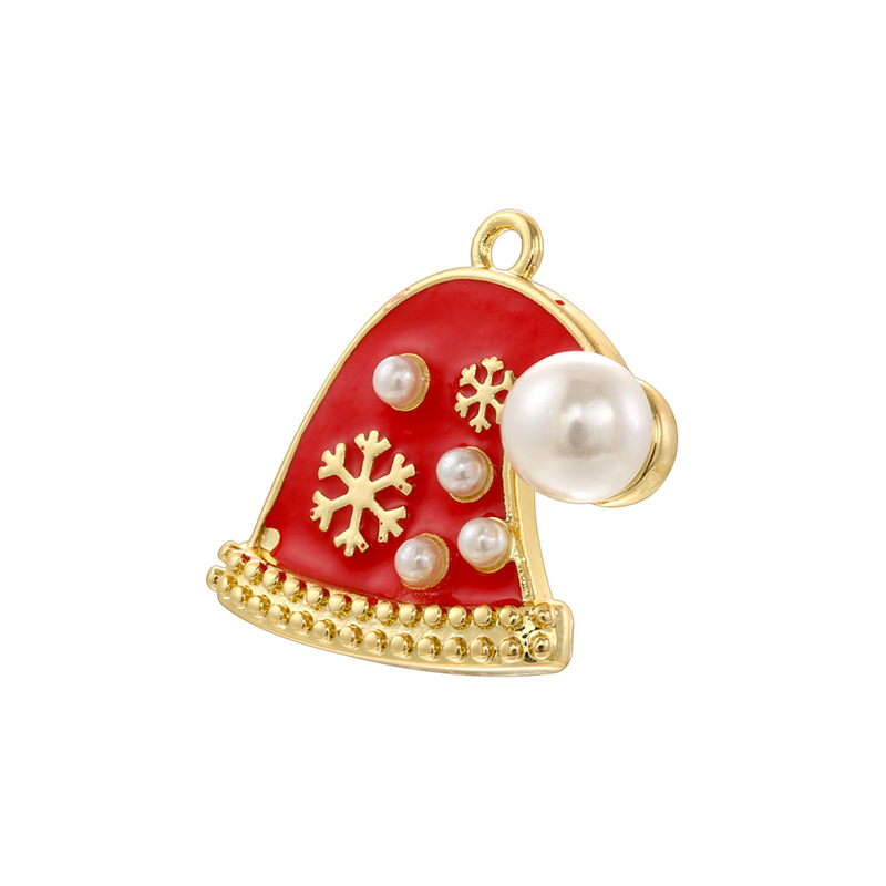 Vd1648 red pearl christmas hat