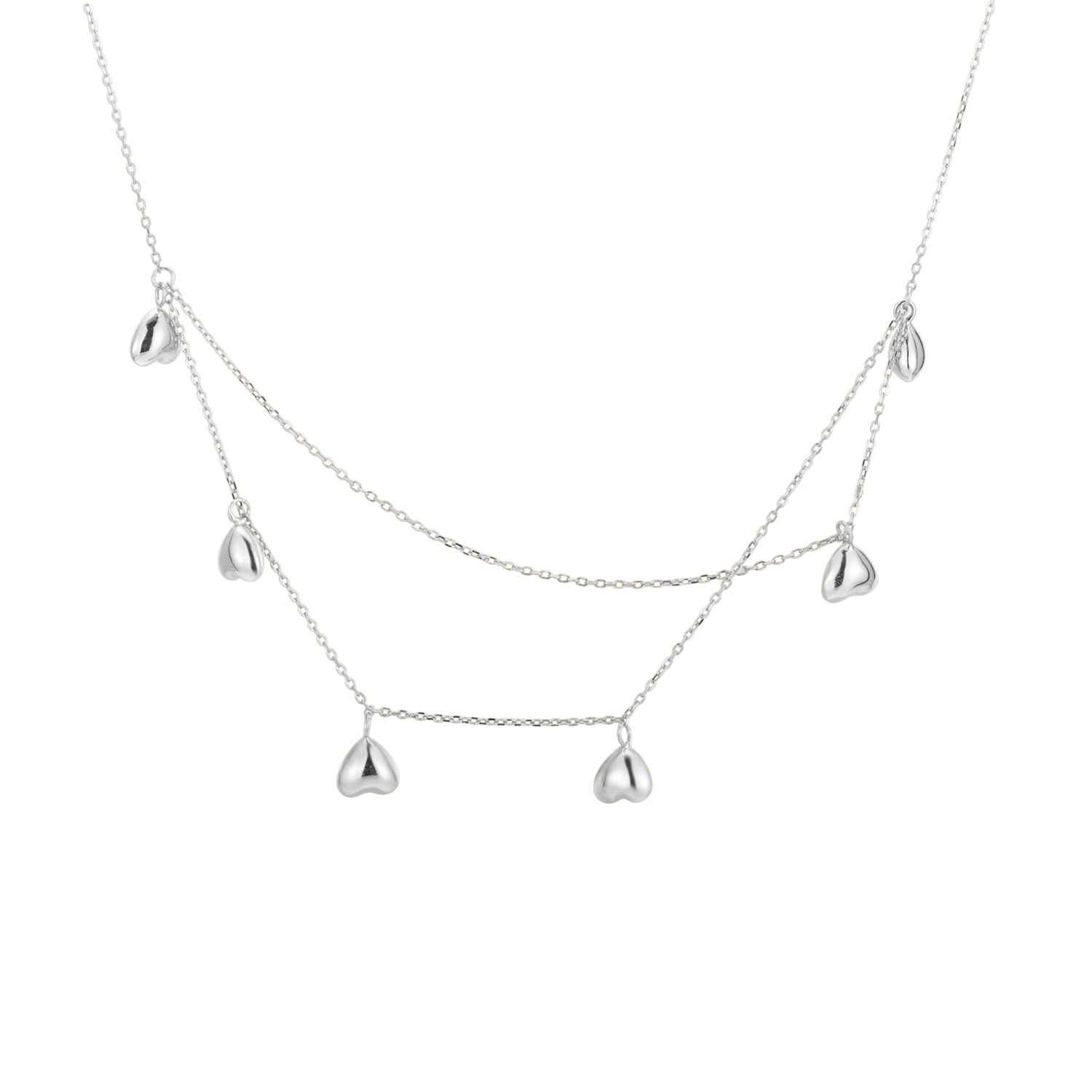 White gold Love necklace