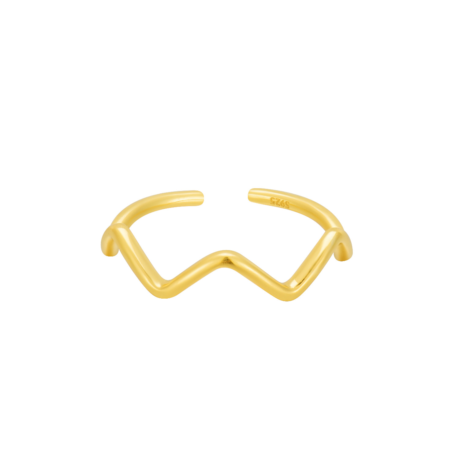 18k golden wave ring