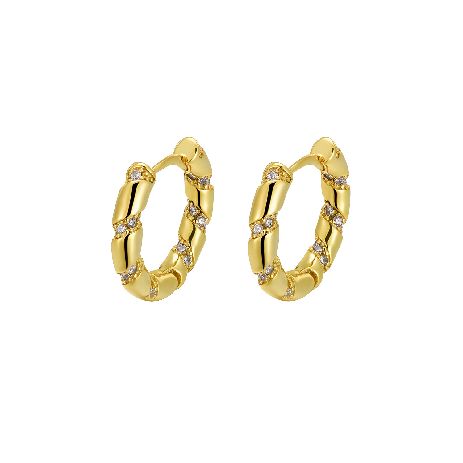 Golden Circle Diamond Earrings