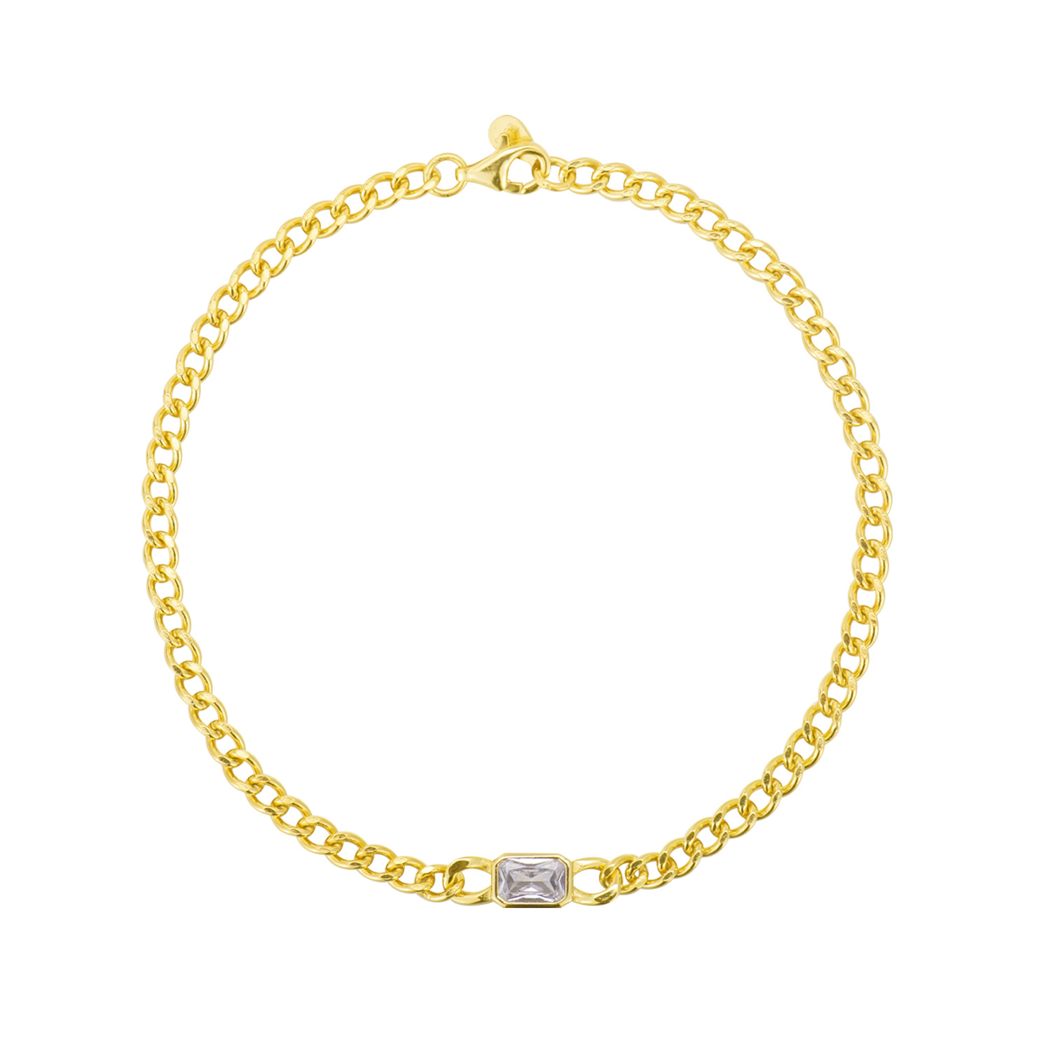 Gold Ring Link Bracelet