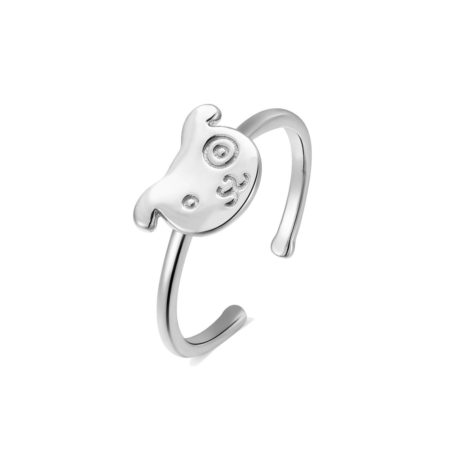 White Gold puppy ring