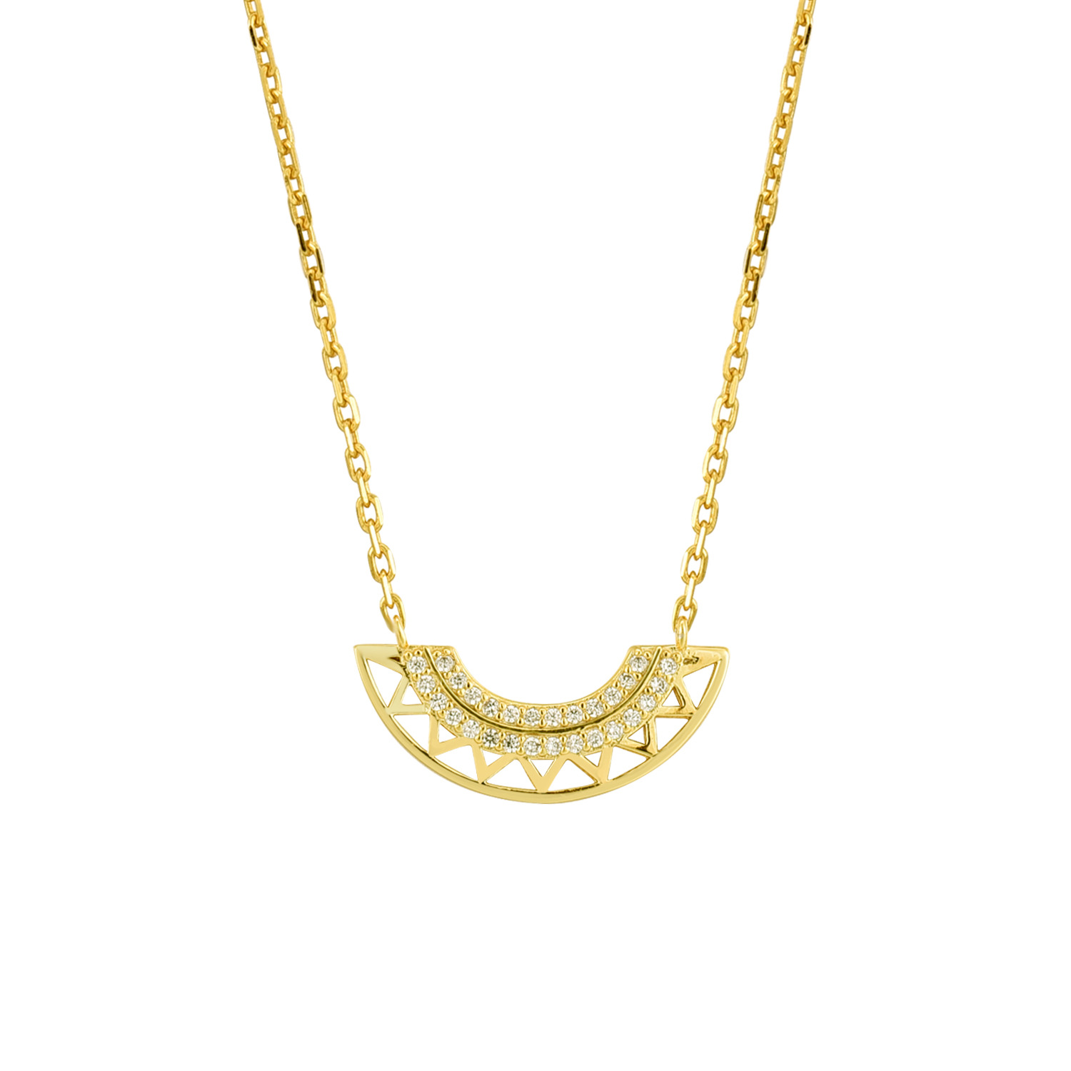 Gold Scalloped Necklace