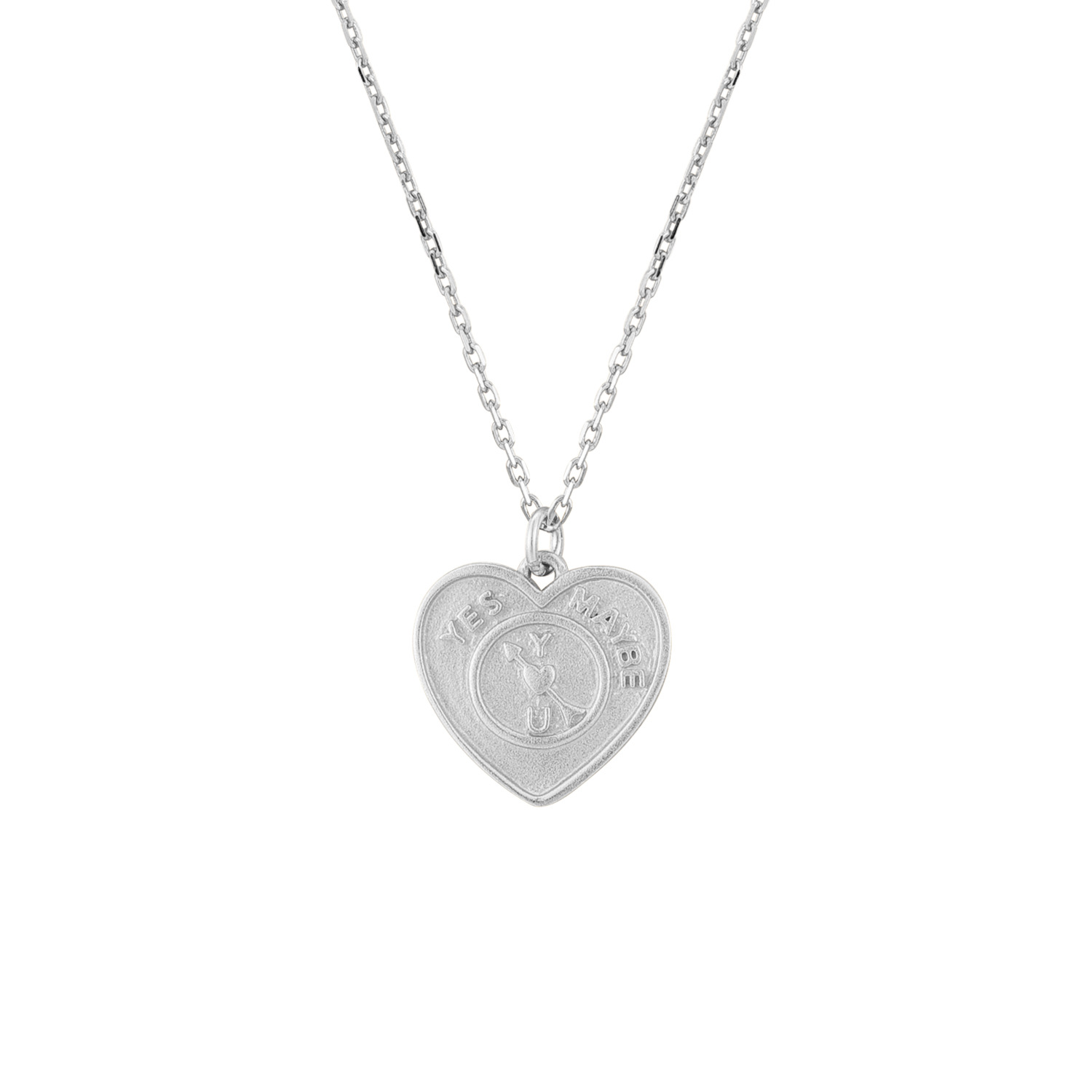 White gold heart necklace