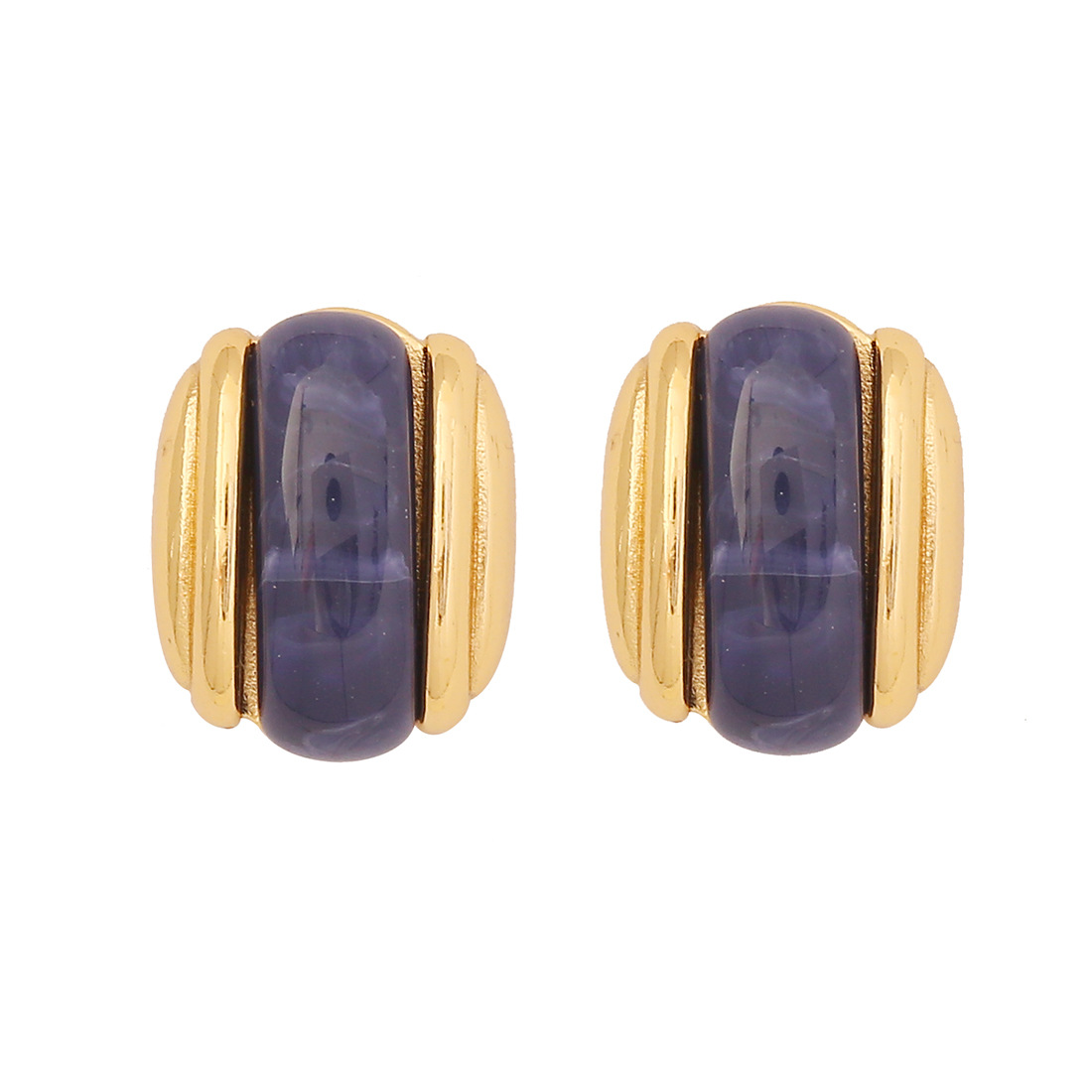 8#Navy blue earrings