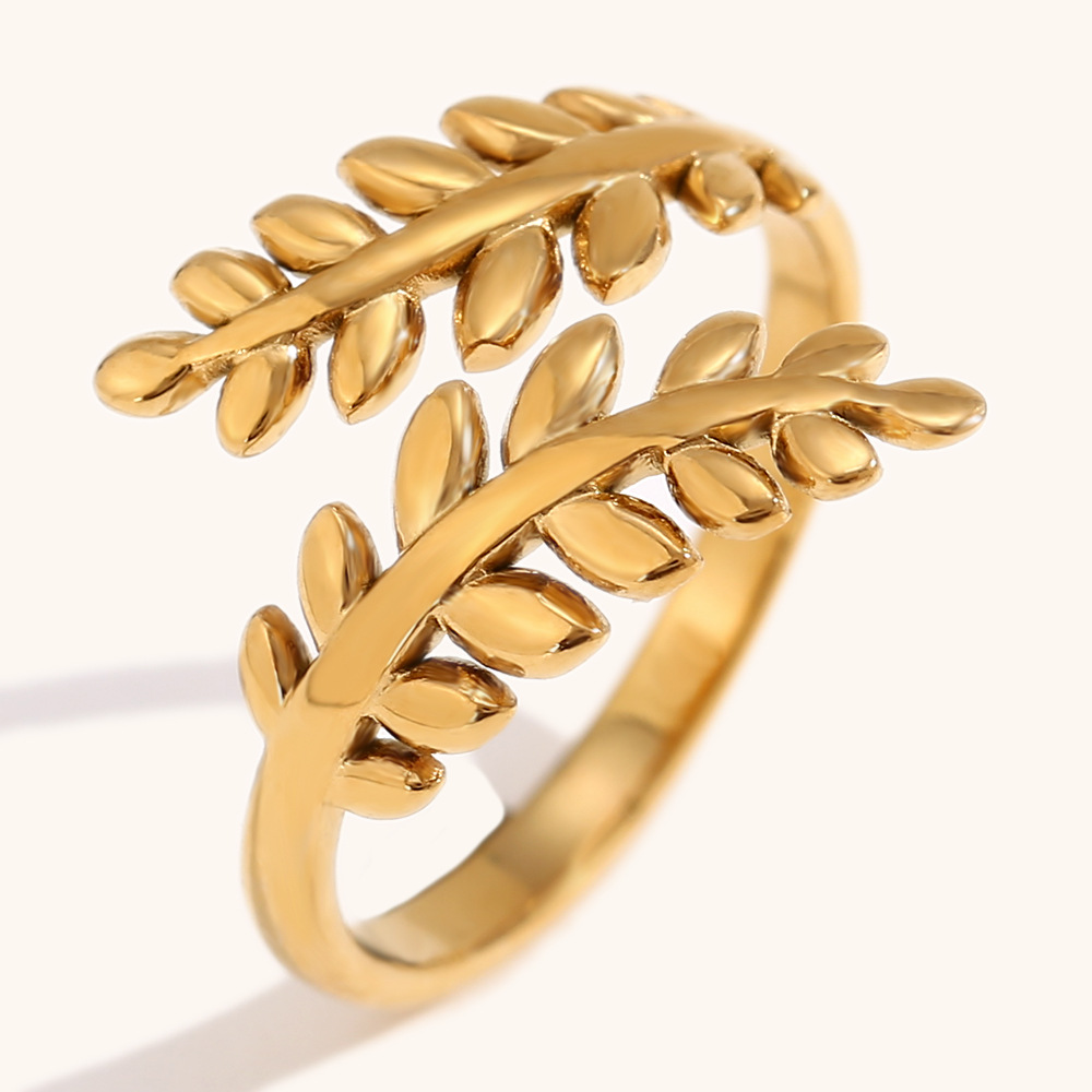 Branch shaped open ring-gold