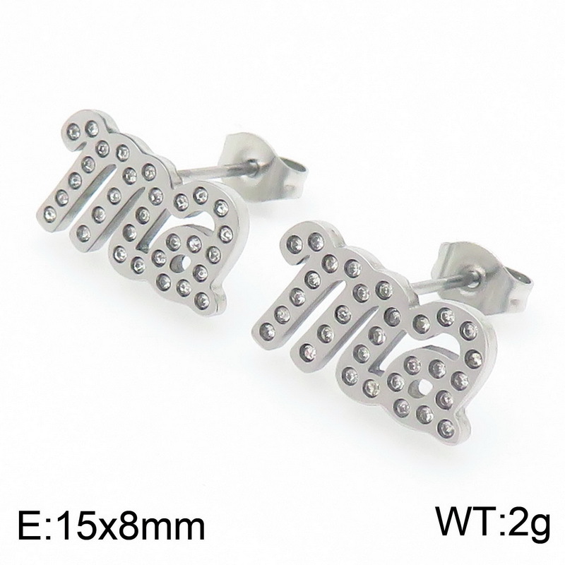 Steel color earrings ke114361-klx