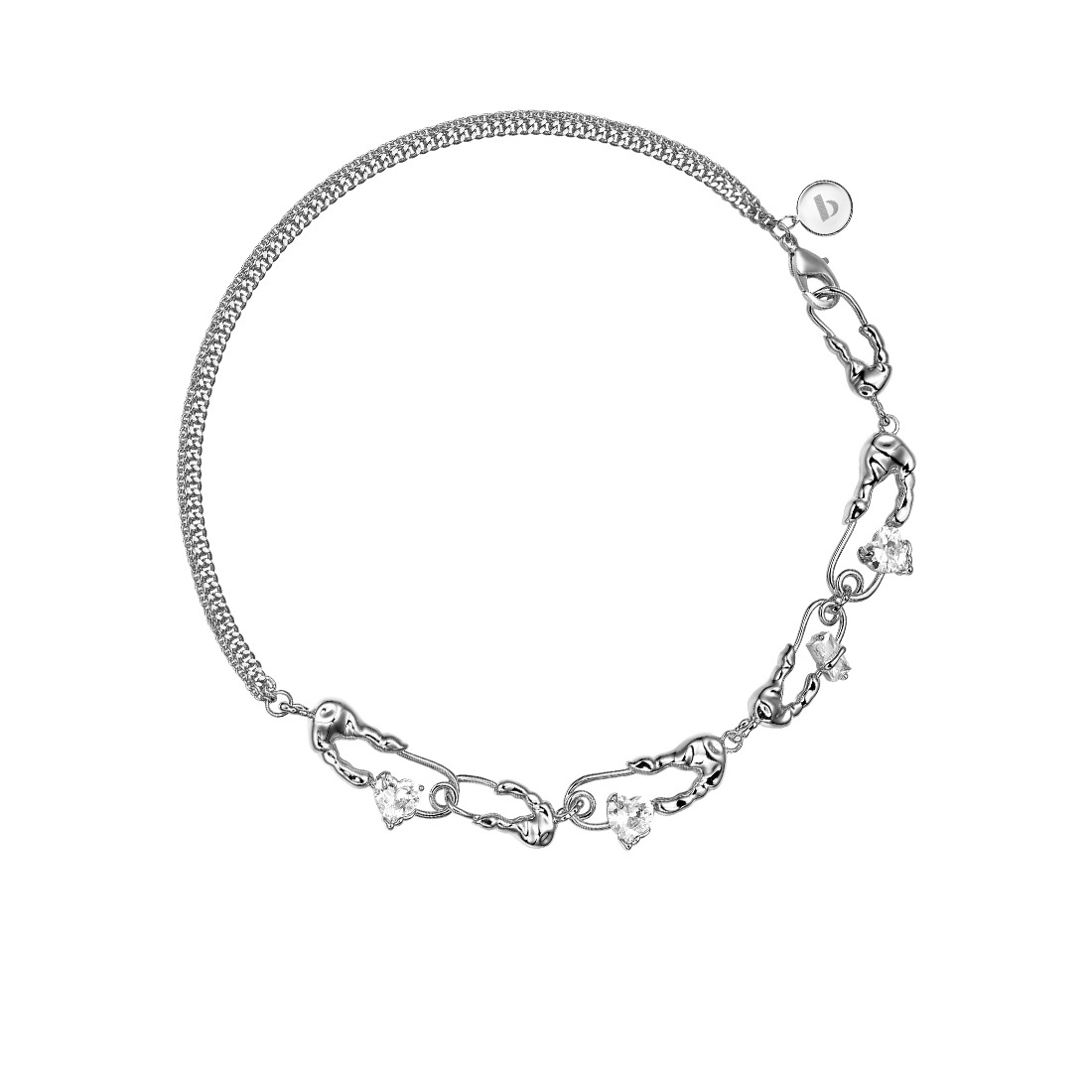 Pin Necklace [White Gold]]