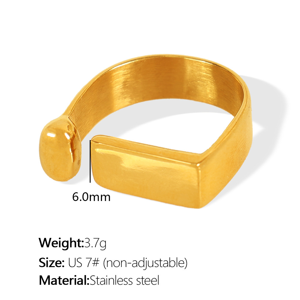 Jz42 us circumference 7#Adjustable gold ring