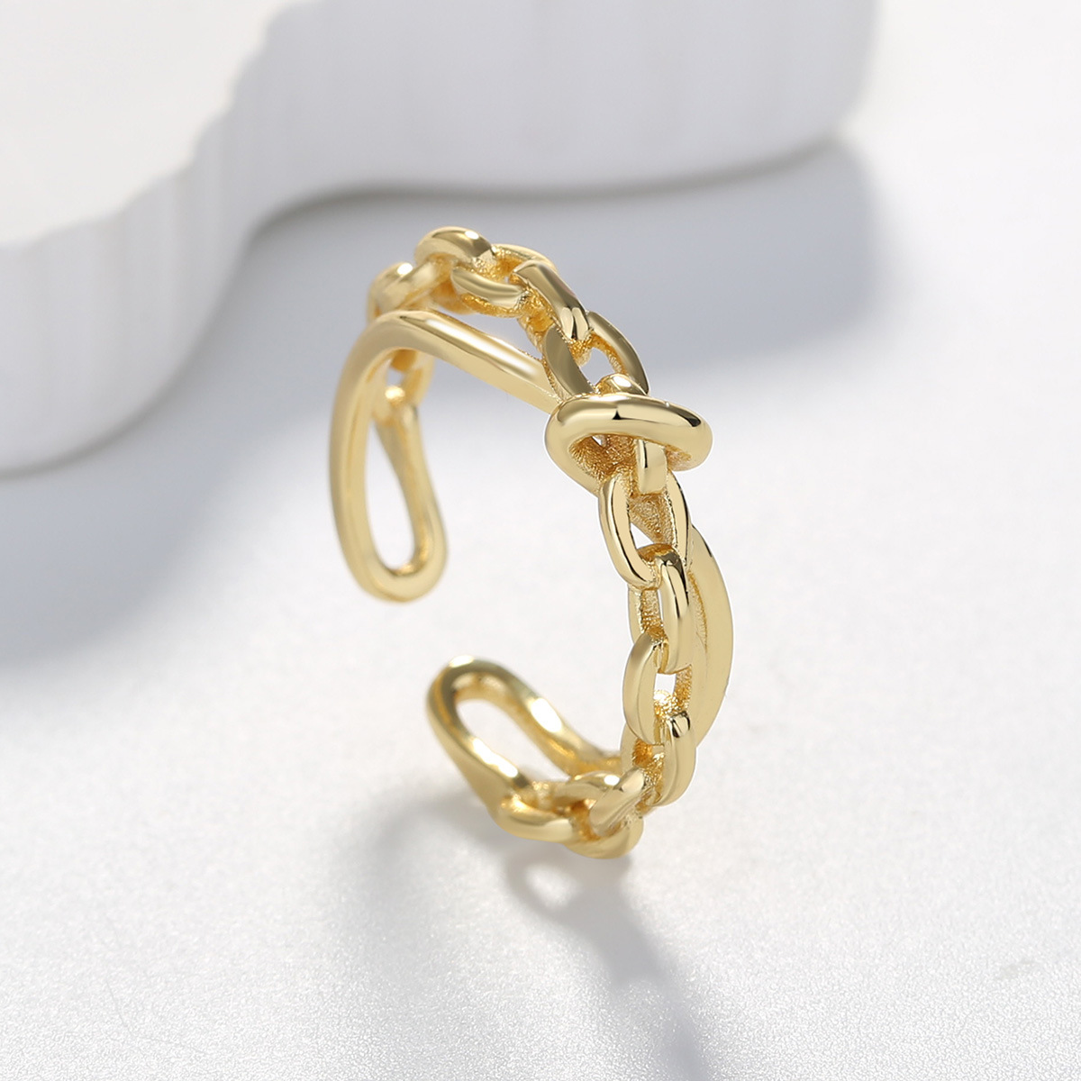 Chain Cross Ring (Gold)