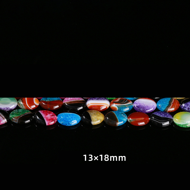 10 Crystal two-color oval 13*18mm about 21 pieces