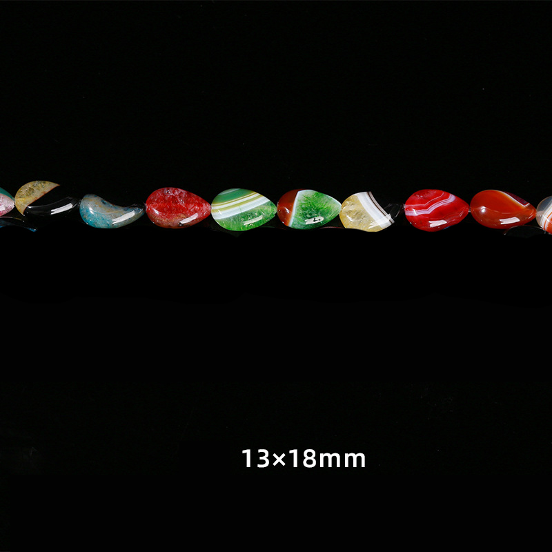 14 Crystal two-color water droplets 13*18mm about 21 pieces