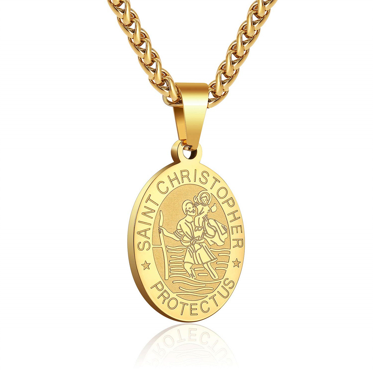 Saint Christopher golden