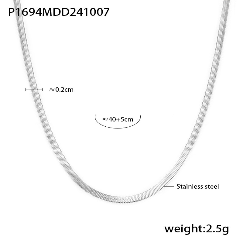 P1694-steel color necklace