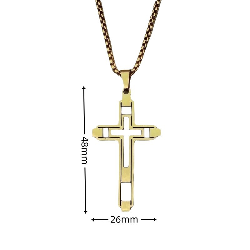 Golden hollow cross