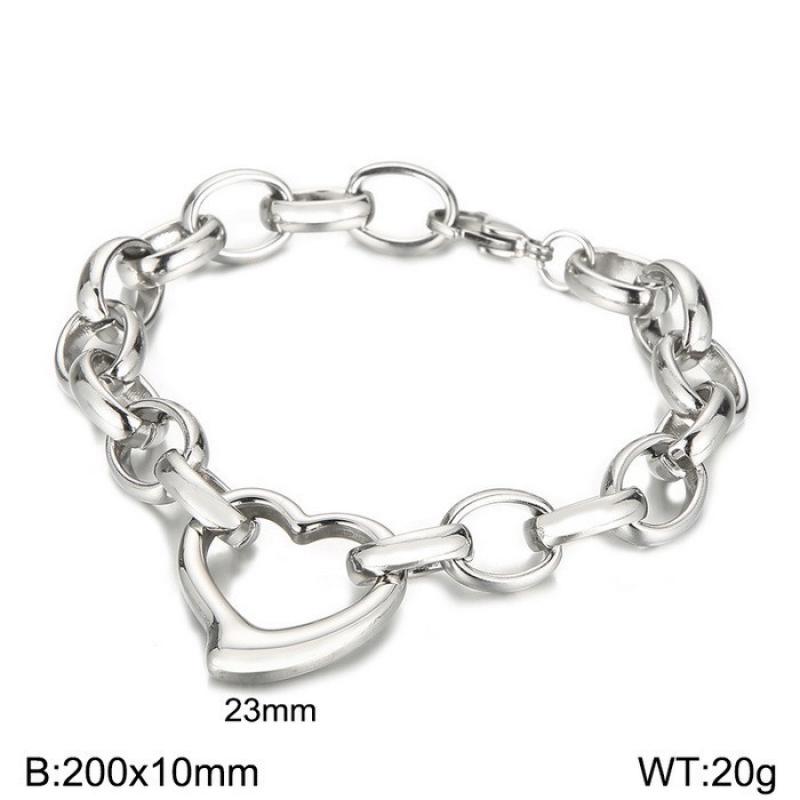 Steel color bracelet 20cm=kb163409-z