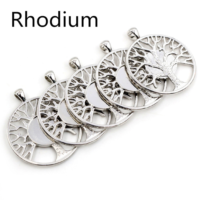 33x40mm (inner diameter 14mm) rhodium