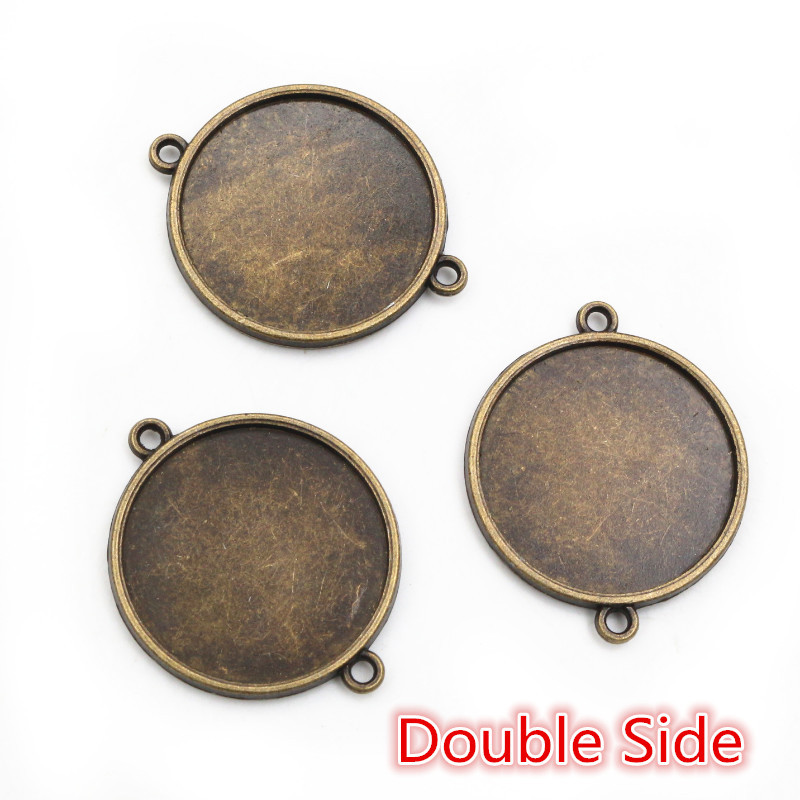 Doublehole double sided - antique bronze color