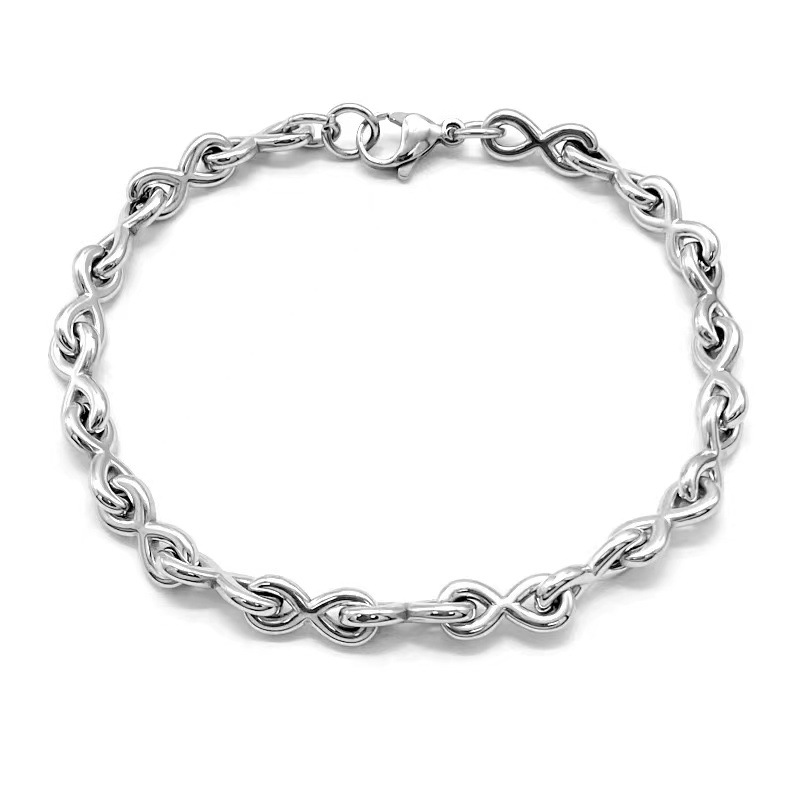 Steel color bracelet 22cm long