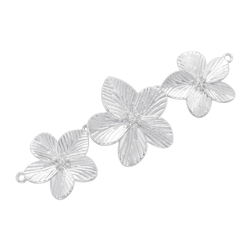 Vk249 white gold five-petal flower