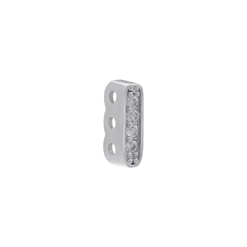 Vk265 white gold three-hole beads