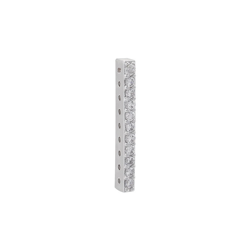 Vk266 white gold nine-hole beads