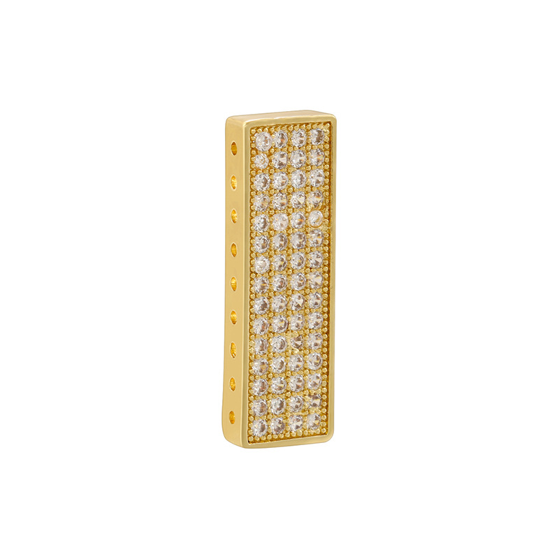 Vk267 gold multi-row zirconium beads