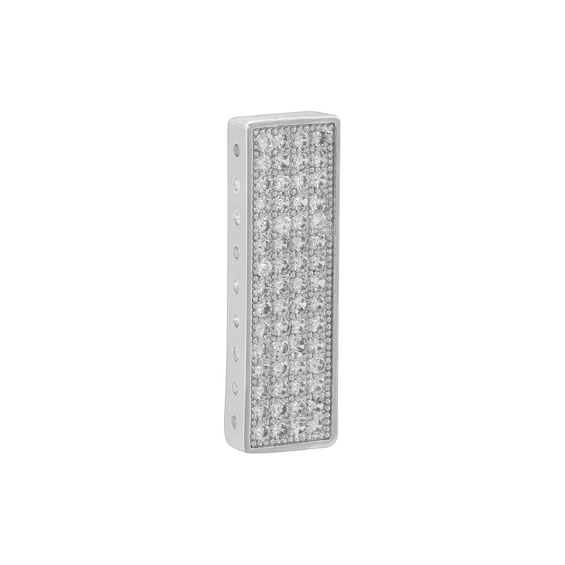 Vk267 white gold multi-row zirconium beads