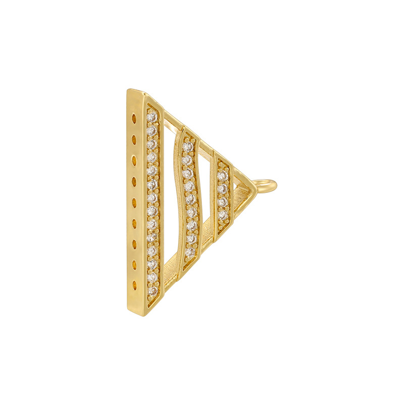 Vk268 golden triangular beads