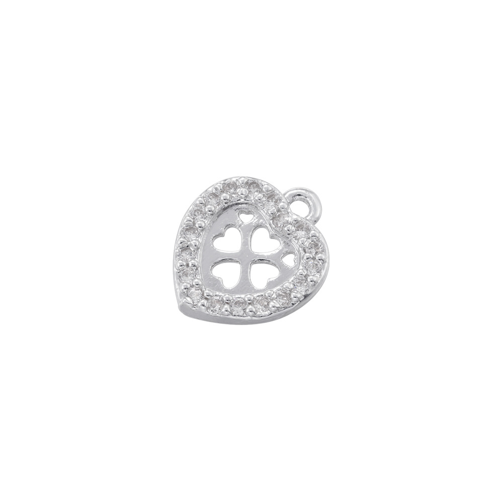 Vd1675 white gold four-leaf clover love