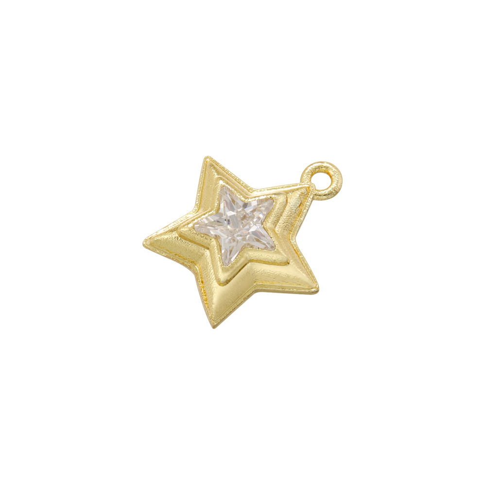 Vd1678 gold white diamond five-pointed star