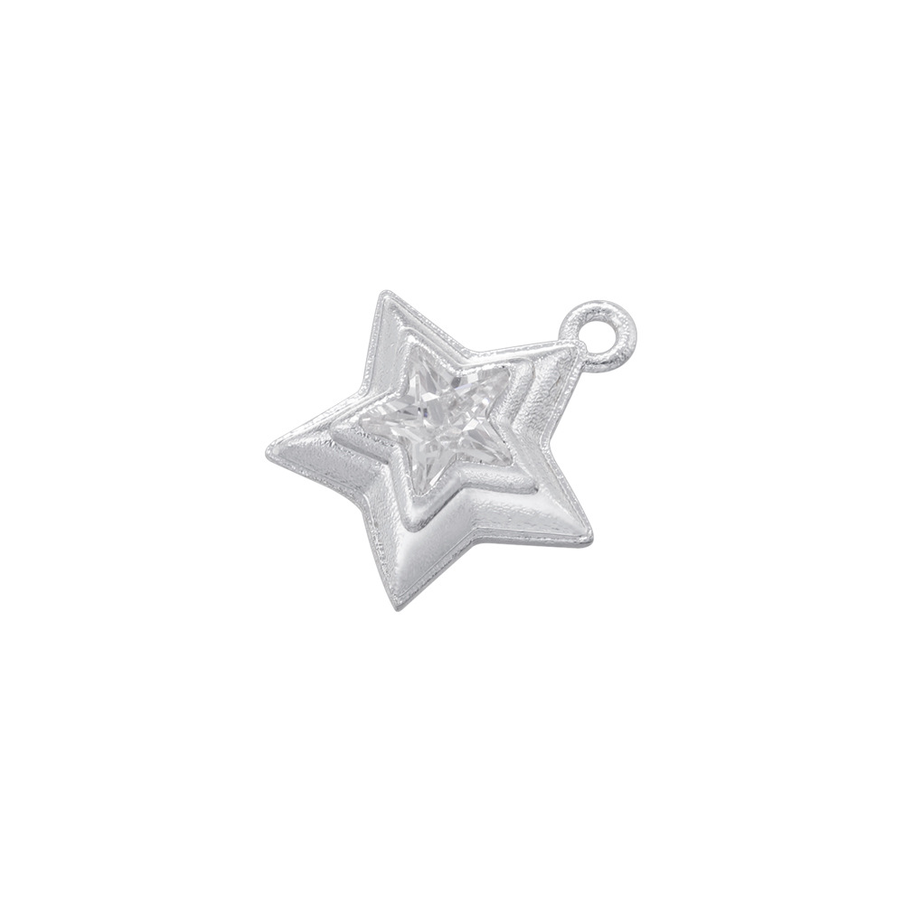 Vd1678 white gold white diamond five-pointed star