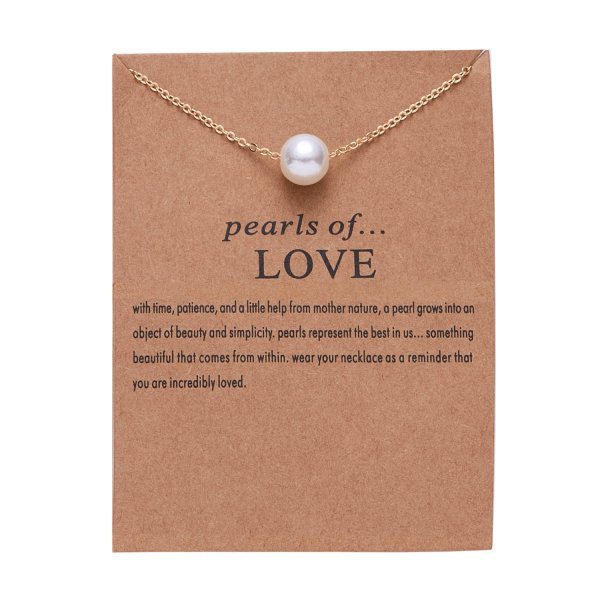 PAPER CARD PEARL NECKLACE