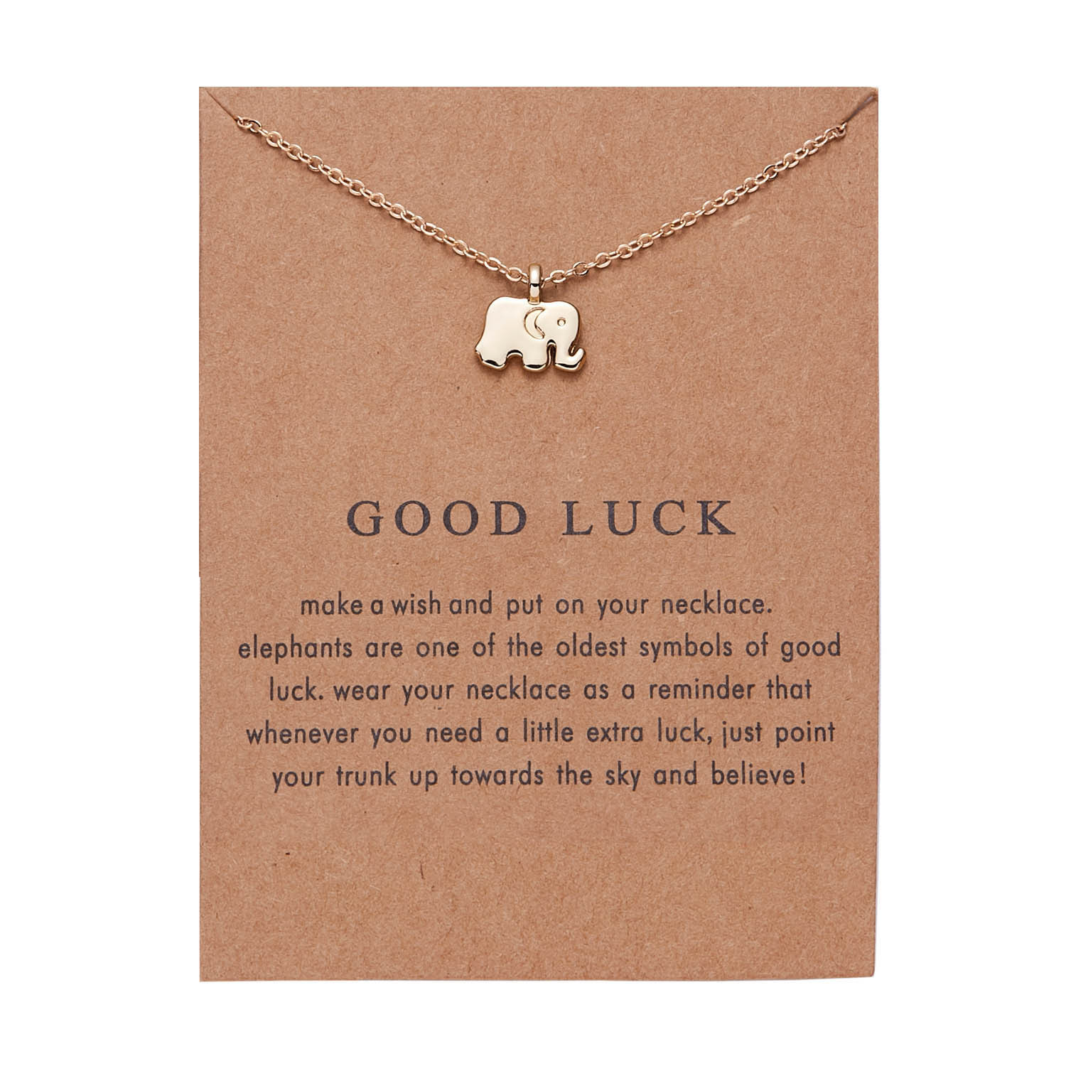 Paper card elephant necklace