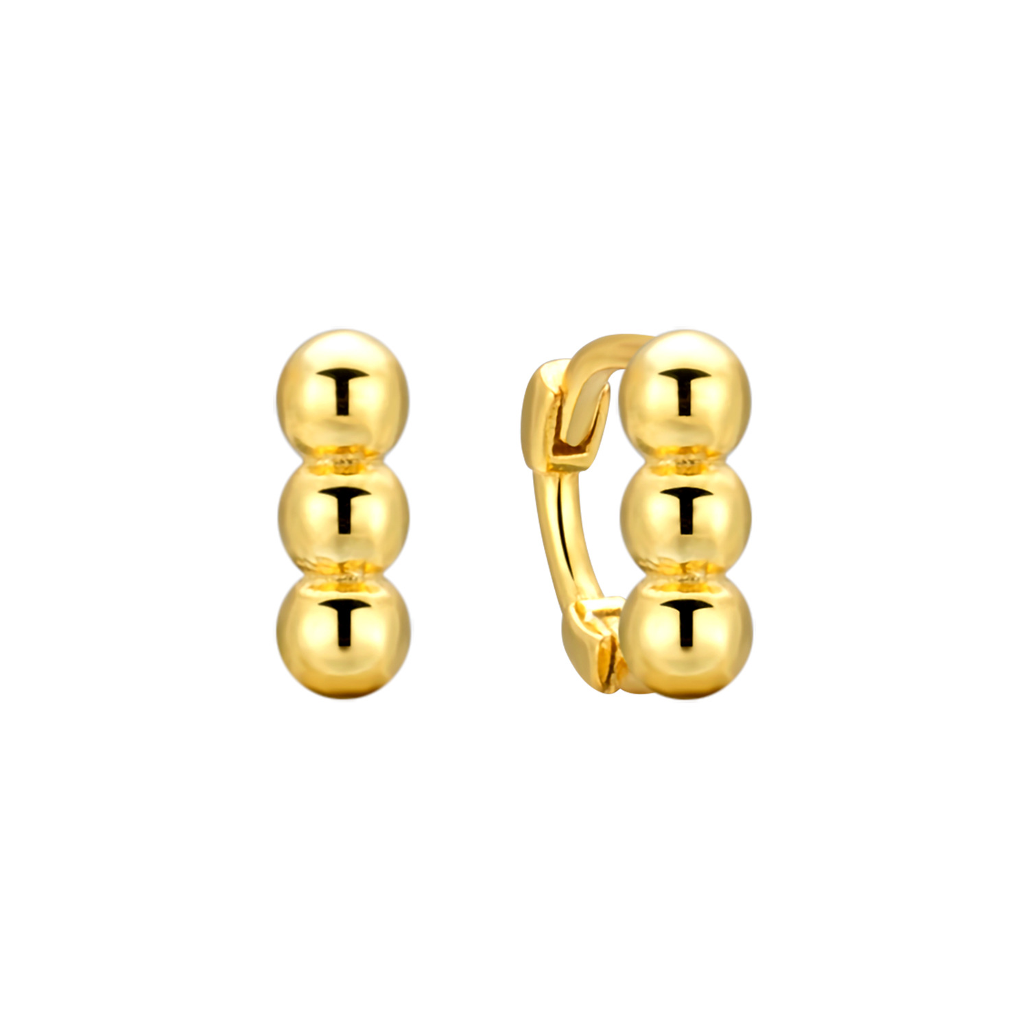 Gold mini ball earrings