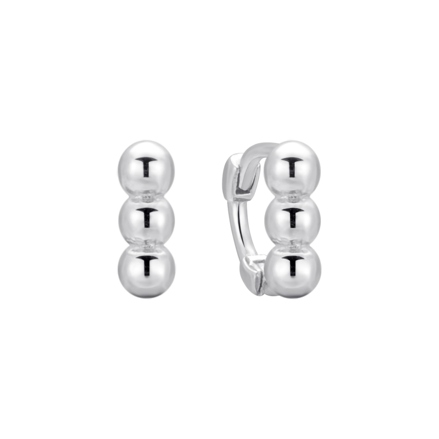 Silver mini ball earrings