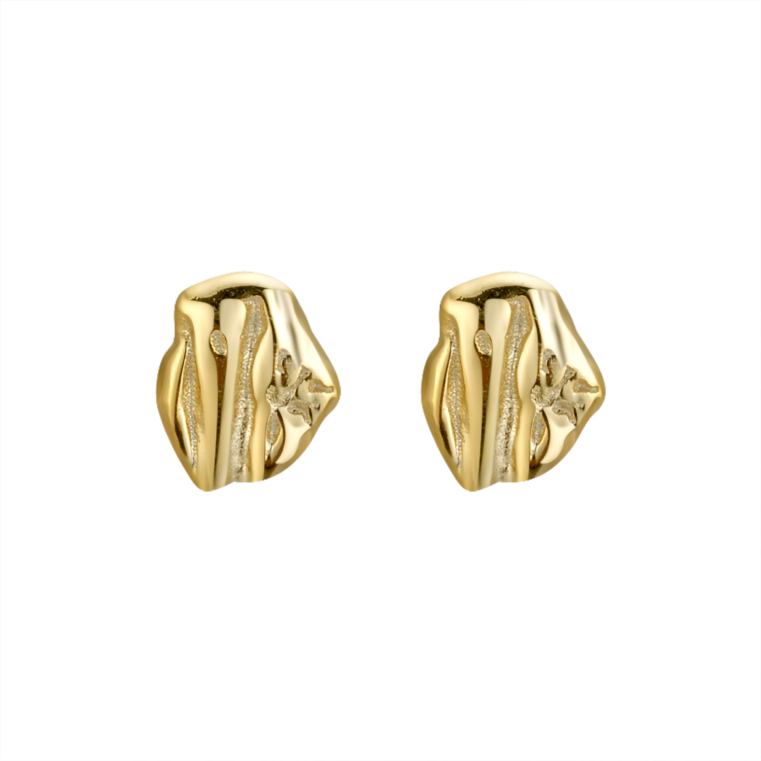 Gold irregular earrings