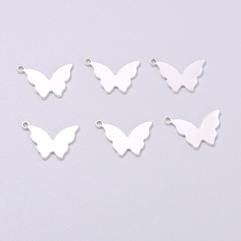 silver butterfly 10*14mm