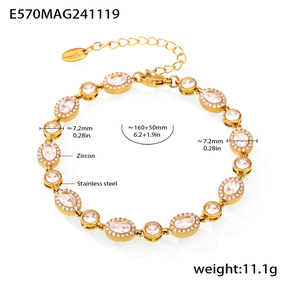 E570-golden gypsophila zircon bracelet