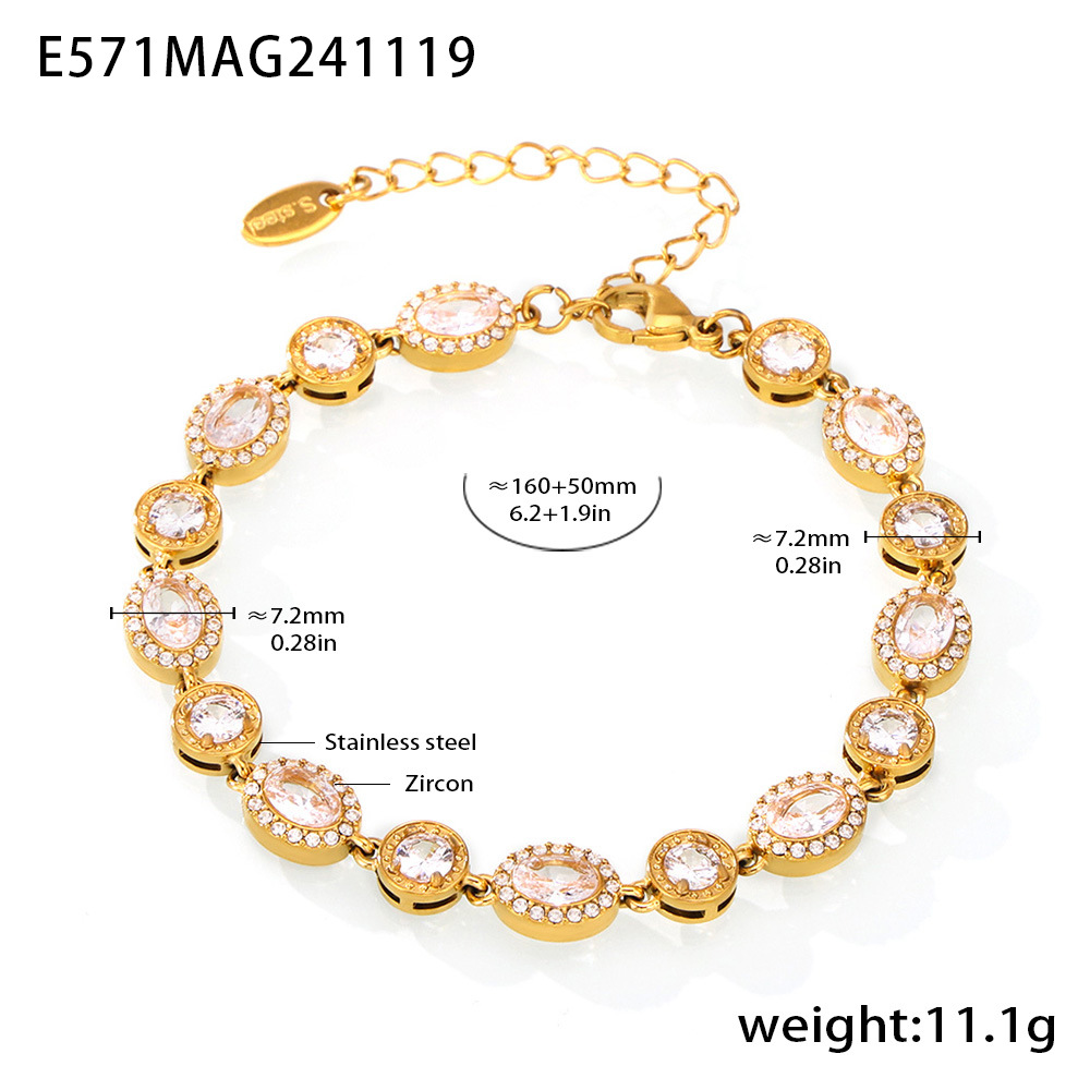 E571-golden gypsophila zircon bracelet