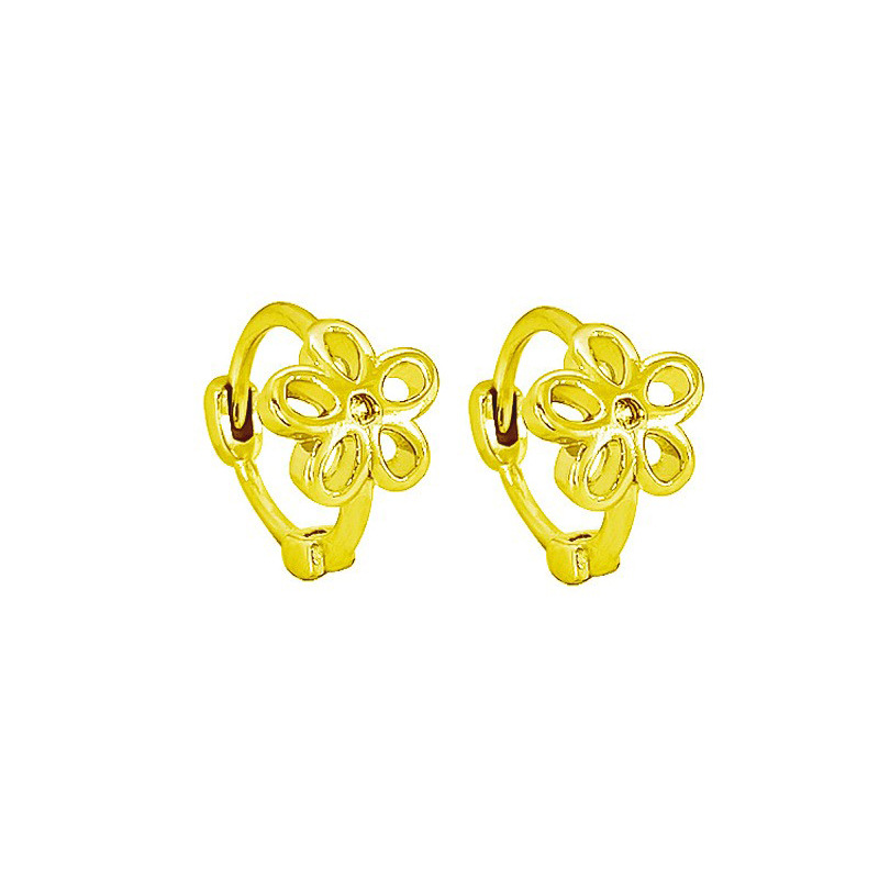 Gold flower earrings