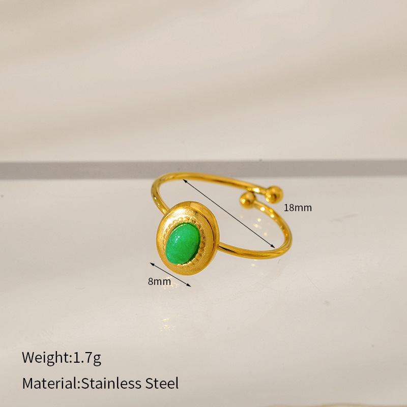 Green stone gold