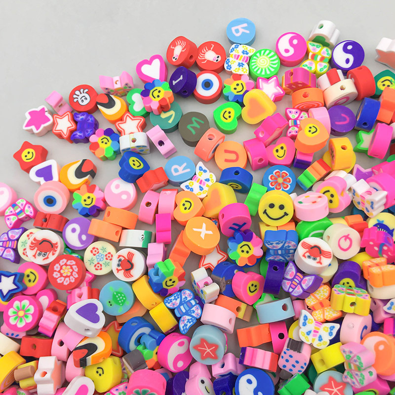 50 random soft ceramic beads-SN541