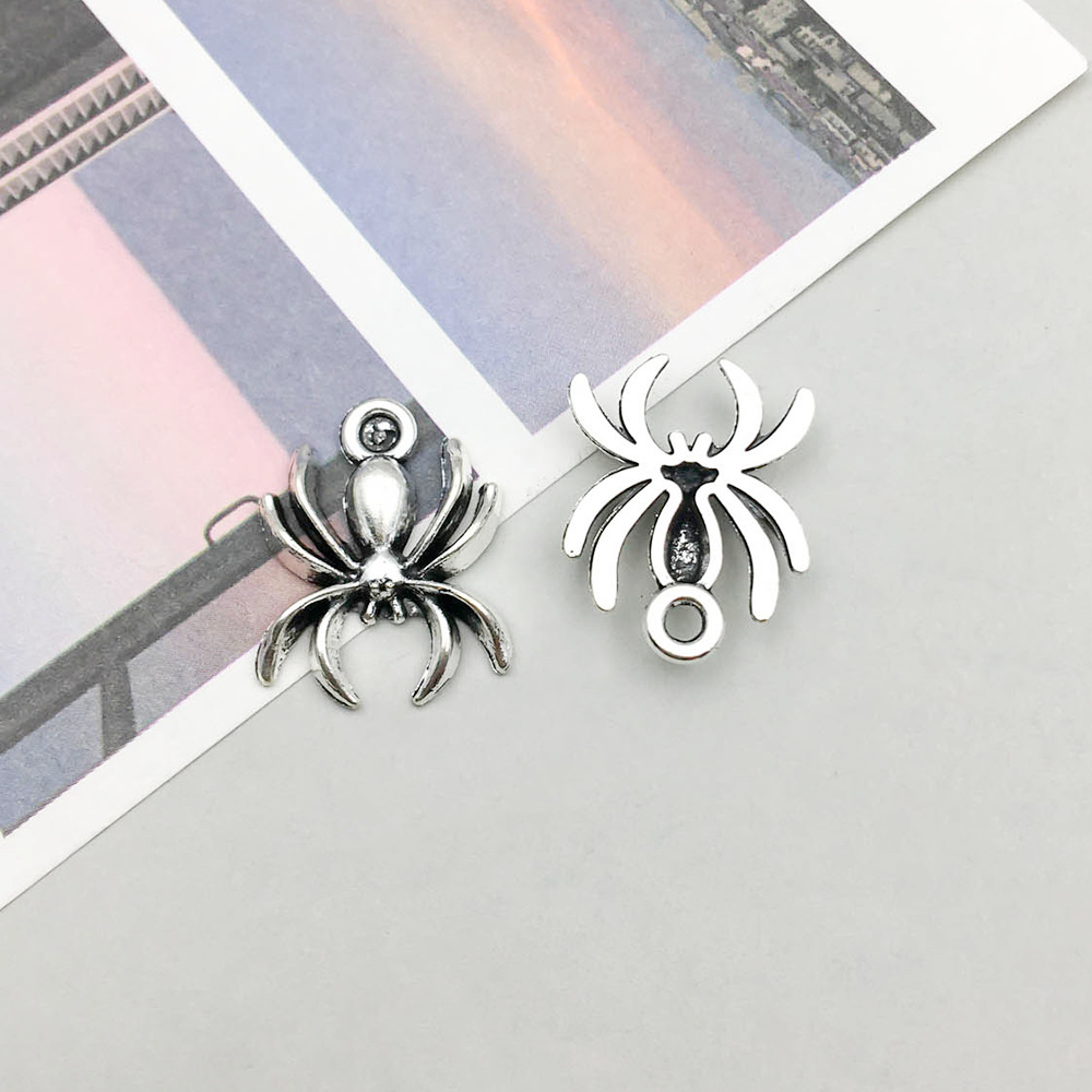 1 ancient silver spider 13*17mm-1g-B110