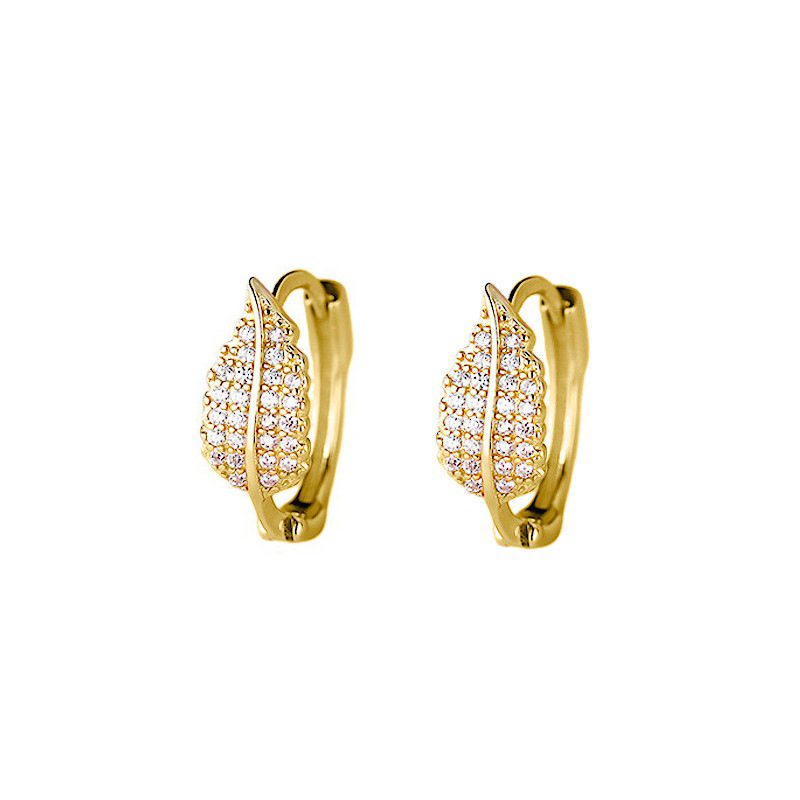 Diamond Leaf Ear Buckle (Gold)