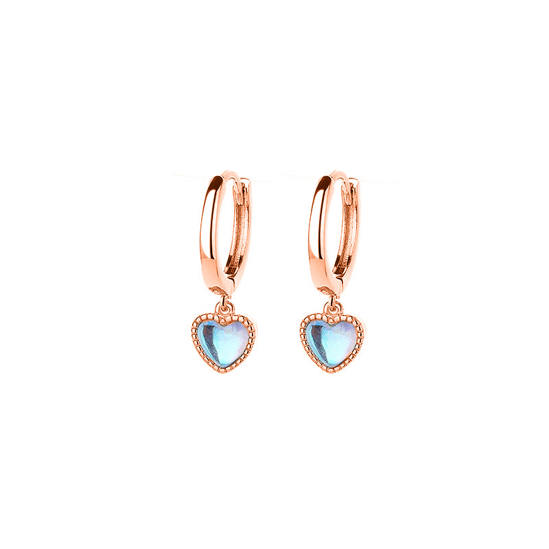 Colorful love earrings (rose gold)