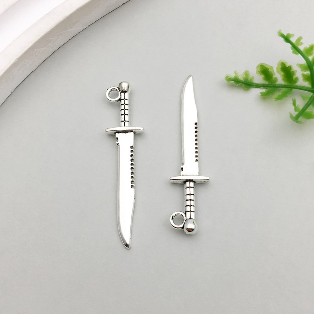 1 antique silver dagger 10*44mm-1.6g-11333