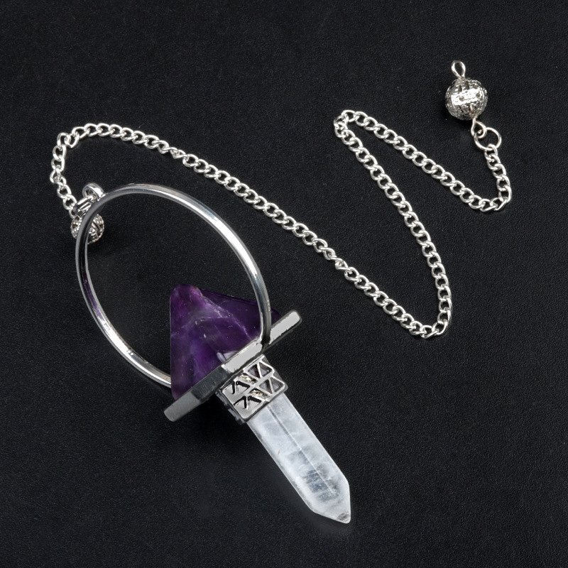 Amethyst + white crystal