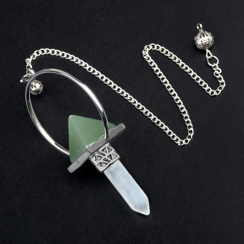 Green aventurine + white crystal