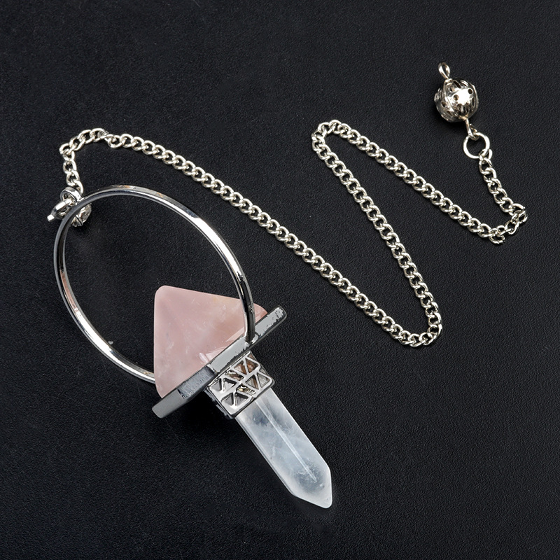 Pink crystal + white crystal